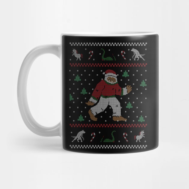 Funny Bigfoot Ugly Christmas Sweater Sasquatch by SLAG_Creative